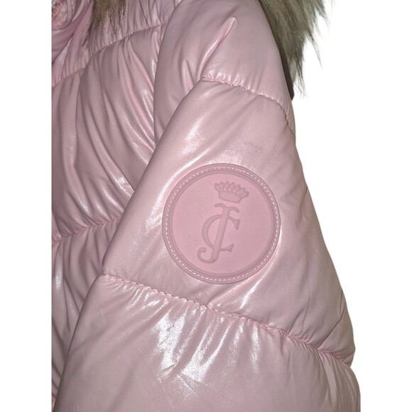 Juicy Couture California Kids Coat (M) 10-12 GIRLS YOUTH JACKET Metallic Pink - Picture 3 of 6